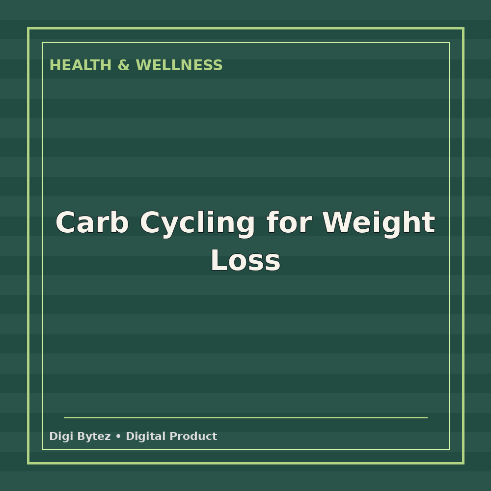 Carb Cycling for Weight Loss