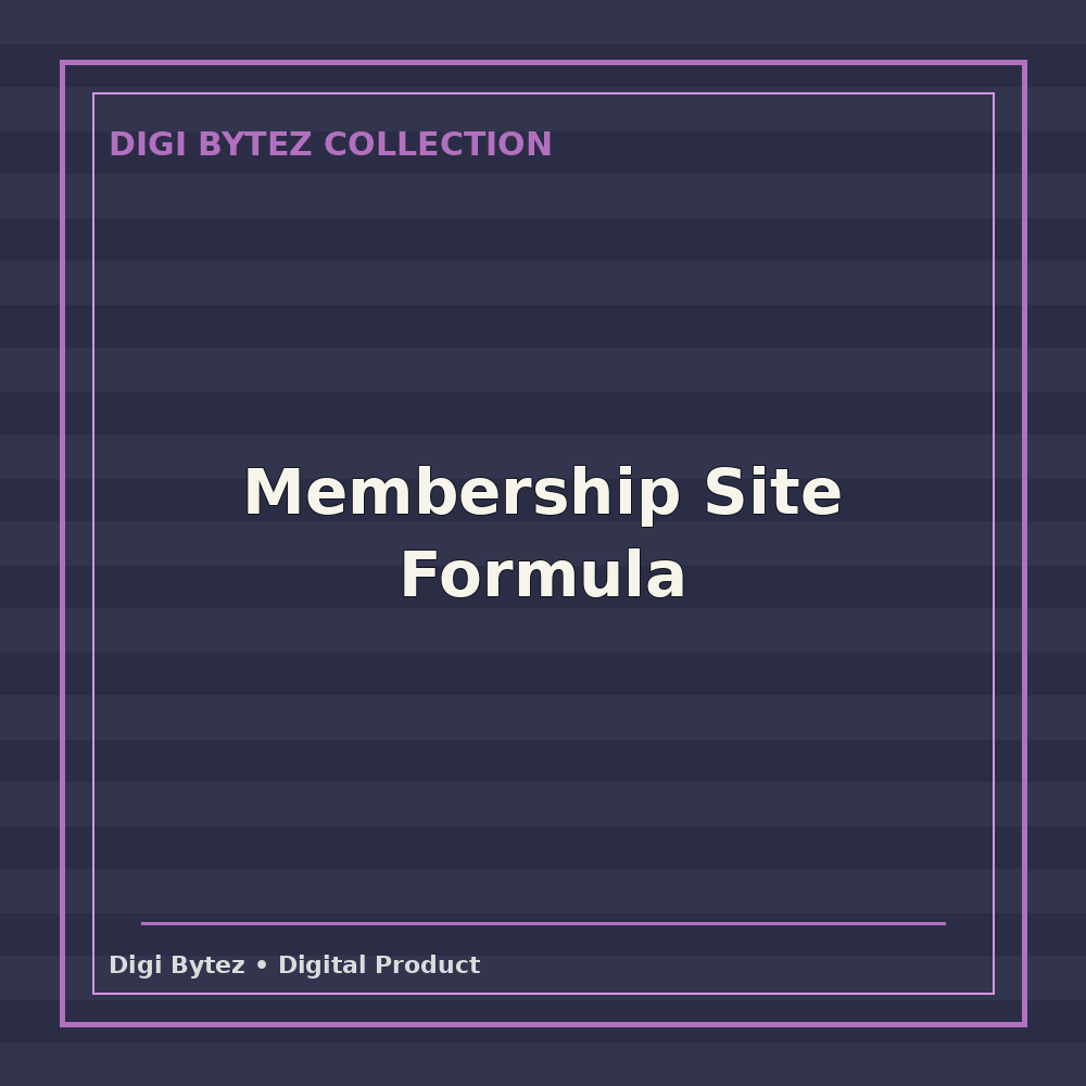 Membership Site Formula