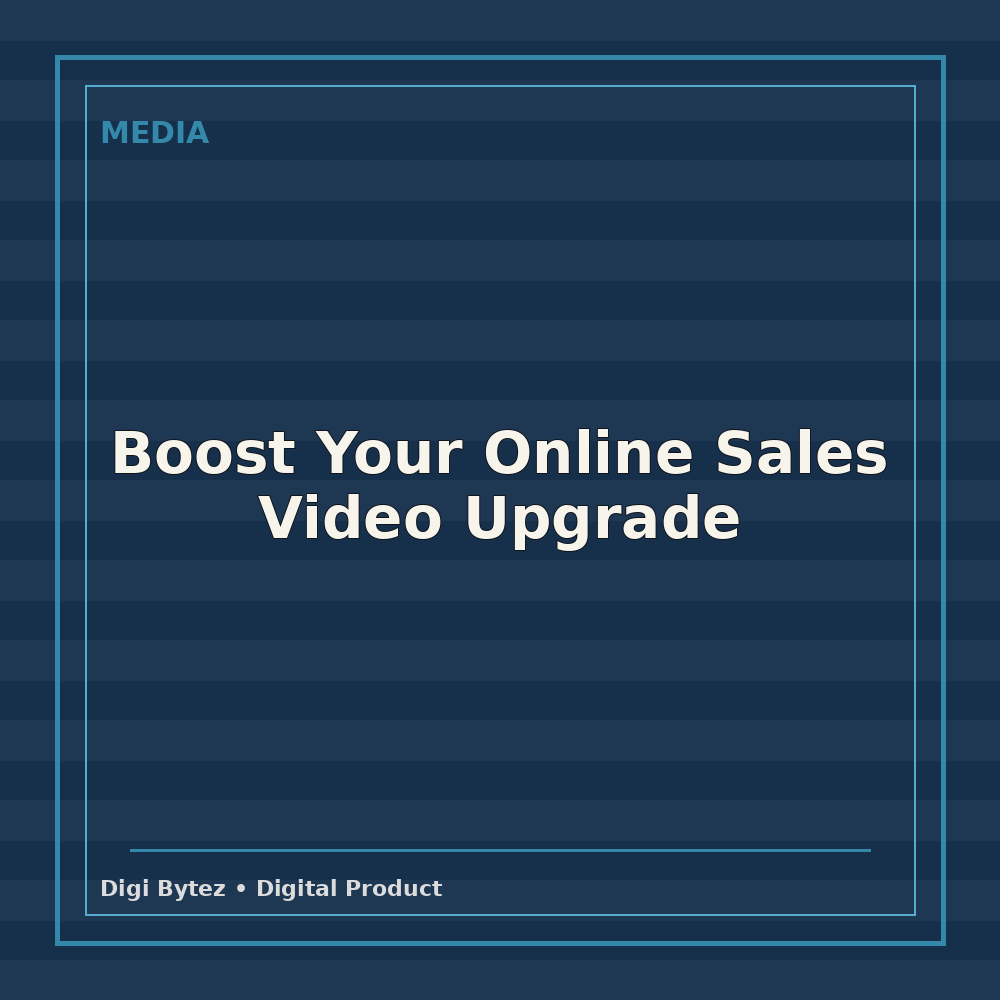 Boost Your Online Sales Video Upgrade