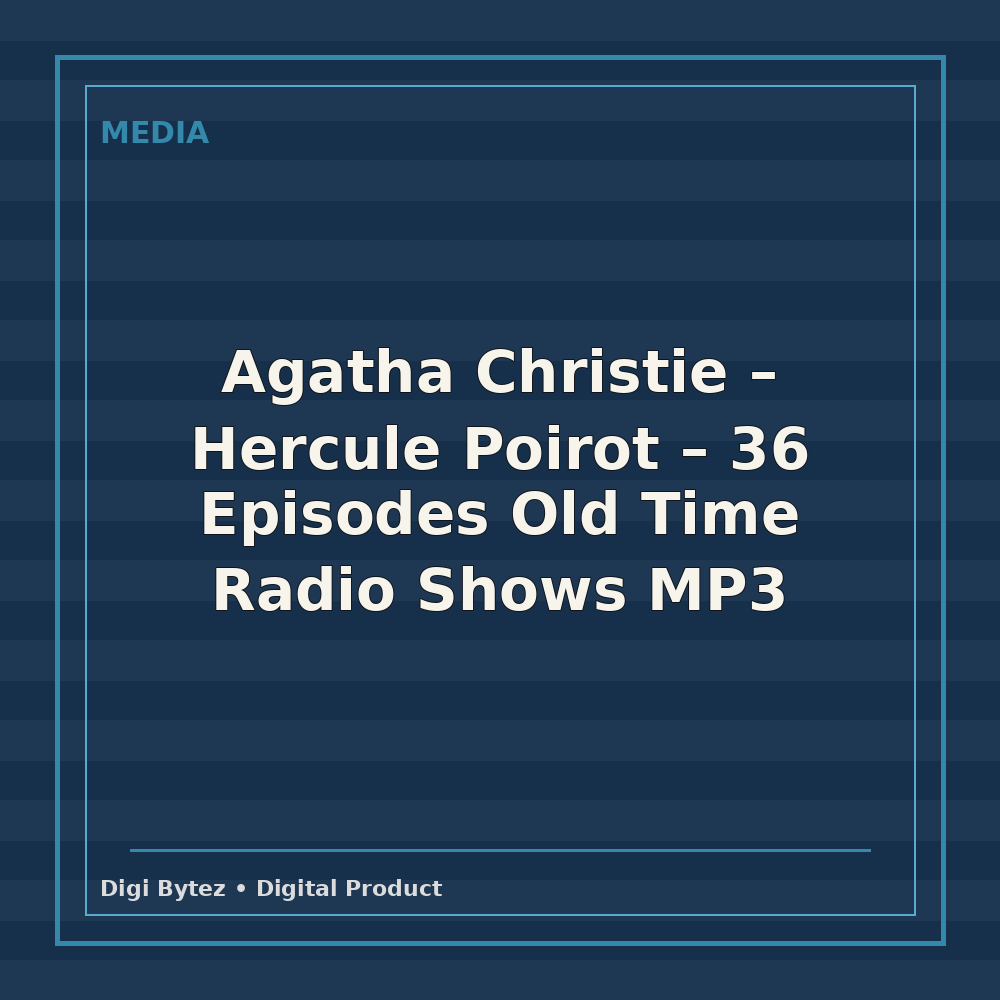 Agatha Christie - Hercule Poirot - 36 Episodes Old Time Radio Shows MP3