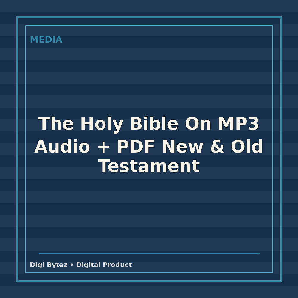 The Holy Bible On MP3 Audio + PDF New & Old Testament