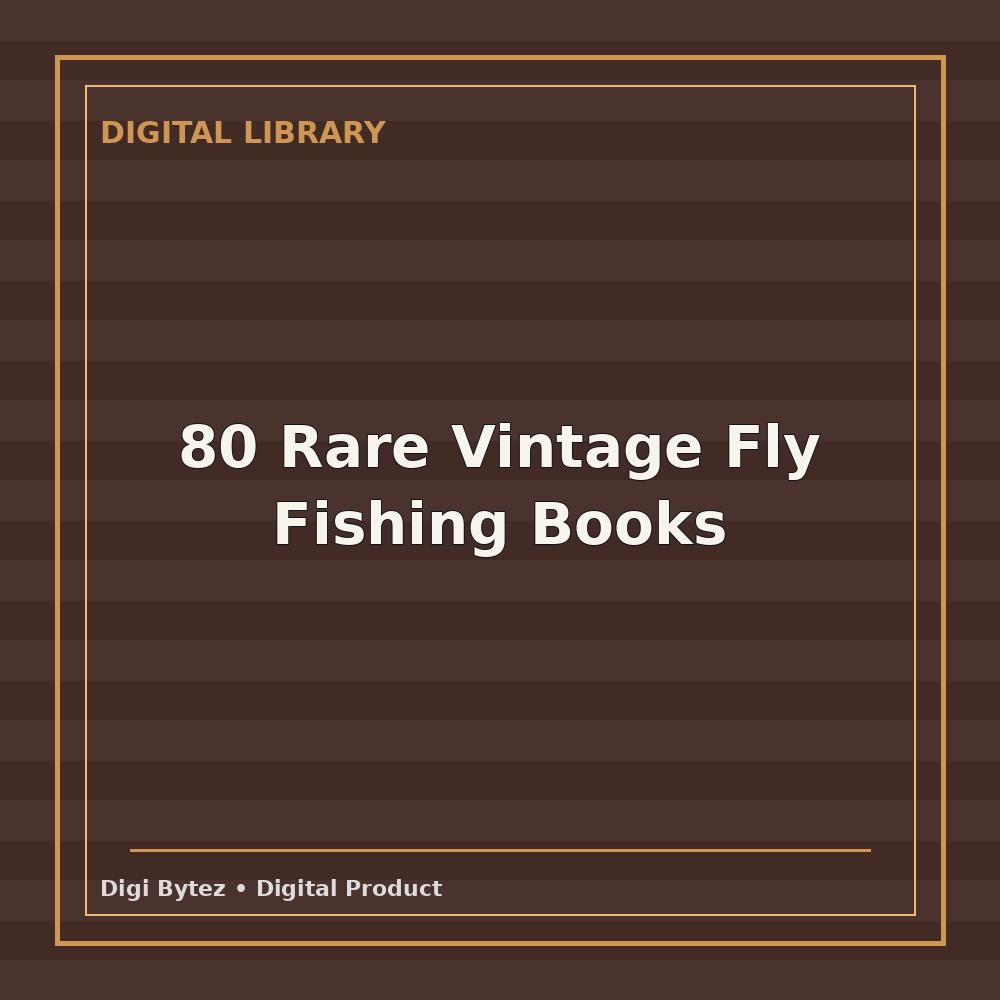 80 Rare Vintage Fly Fishing Books